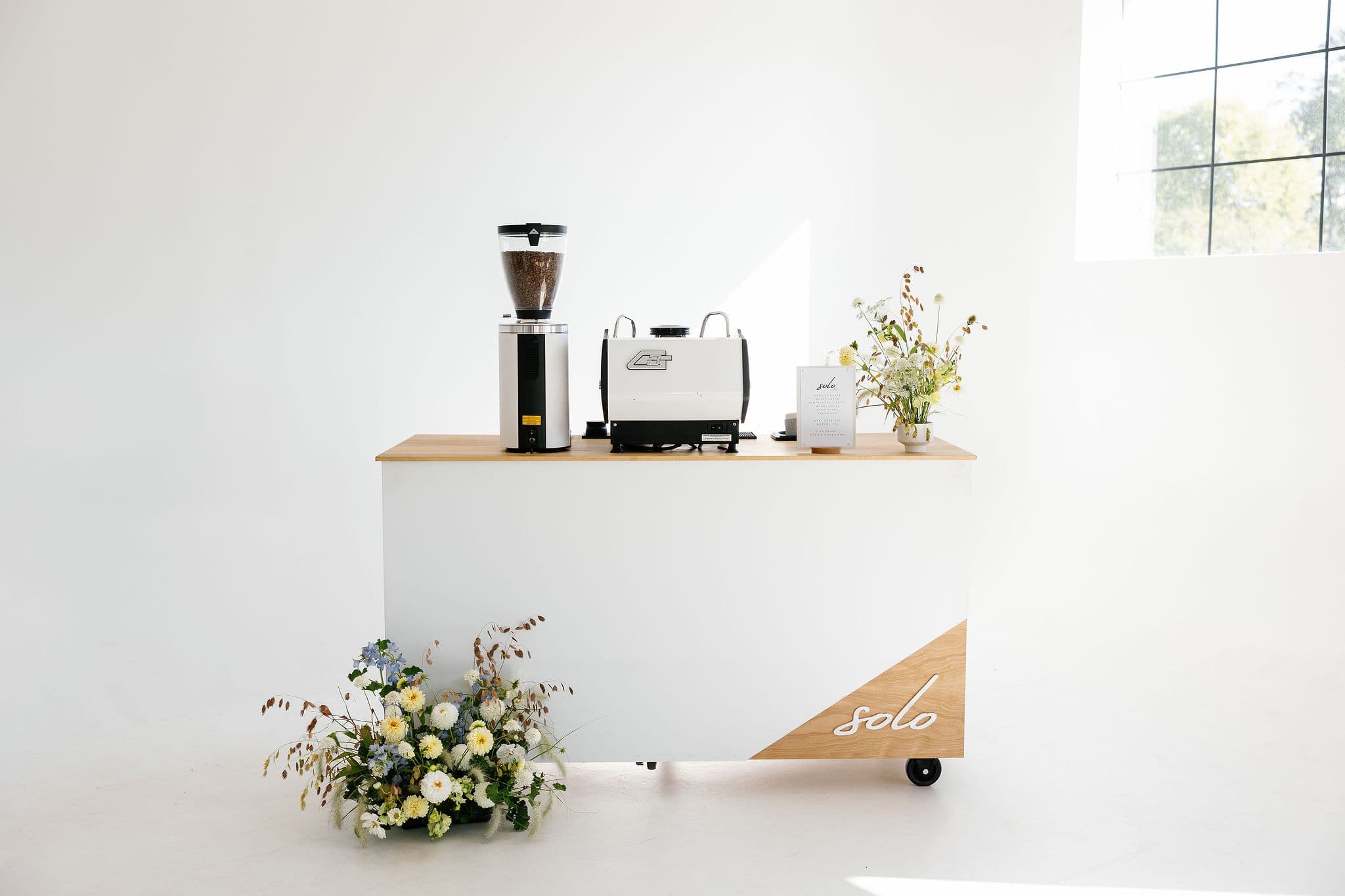 Solo Coffee Cart - Mobile espresso bar setup